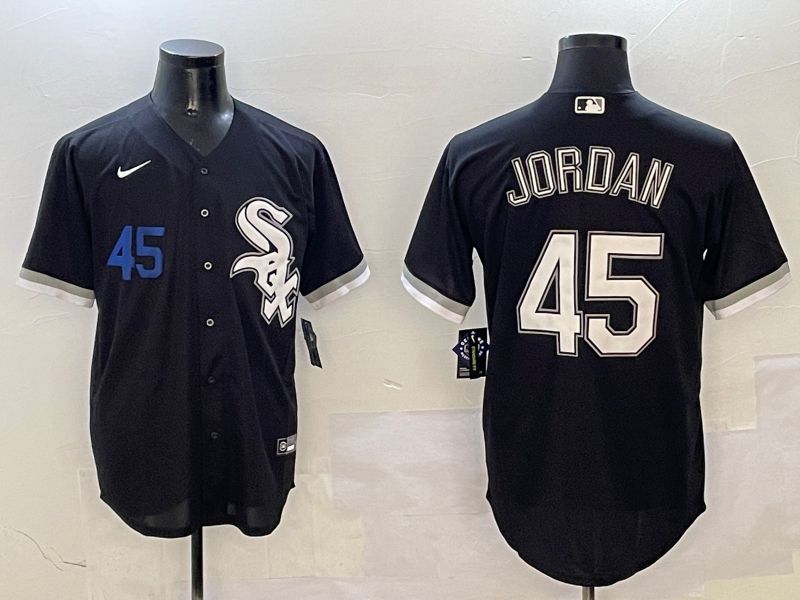 Men Chicago White Sox #45 Jordan Black Game 2025 Nike MLB Jersey style 8